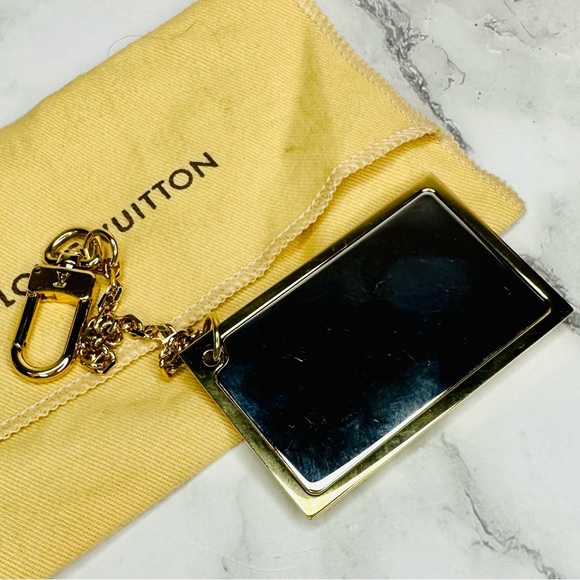 EUC Louis Vuitton Gold-Toned Inventeur Mirror Bag Charm - Picture 11 of 12